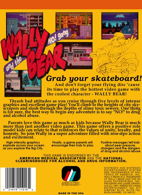 Wally Bear and the No! Gang (Homebrew) — Box back